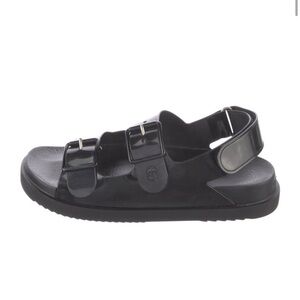 Gucci Double G Logo Rubber Slingback Sandals